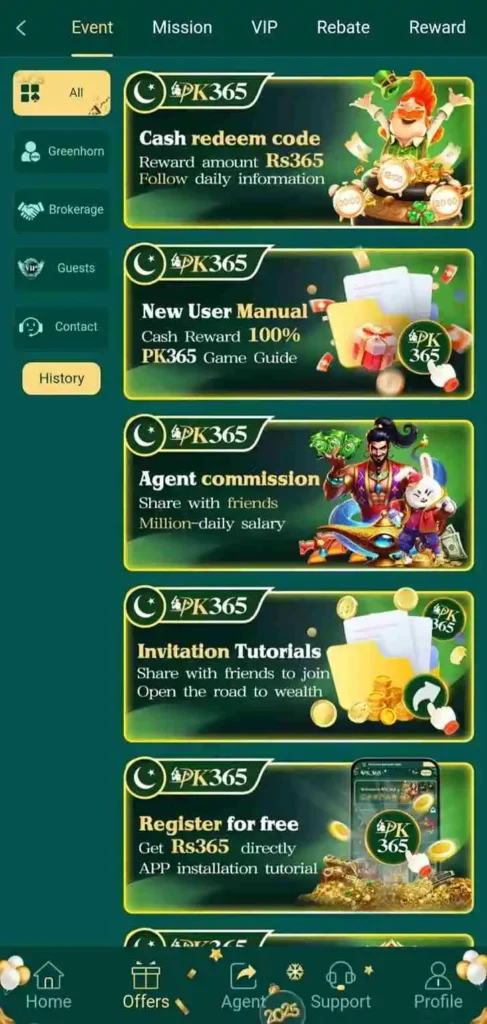 PK365 Game Bonuses and Rewards